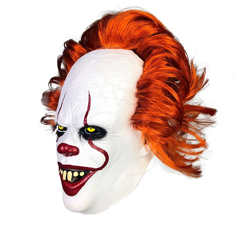 Horror It Chapter Two 2 Joker Pennywise Косплей Маска Стивен Кинг клоун латекс Хэллоуин маски шлем клоун вечерние костюм, реквизит