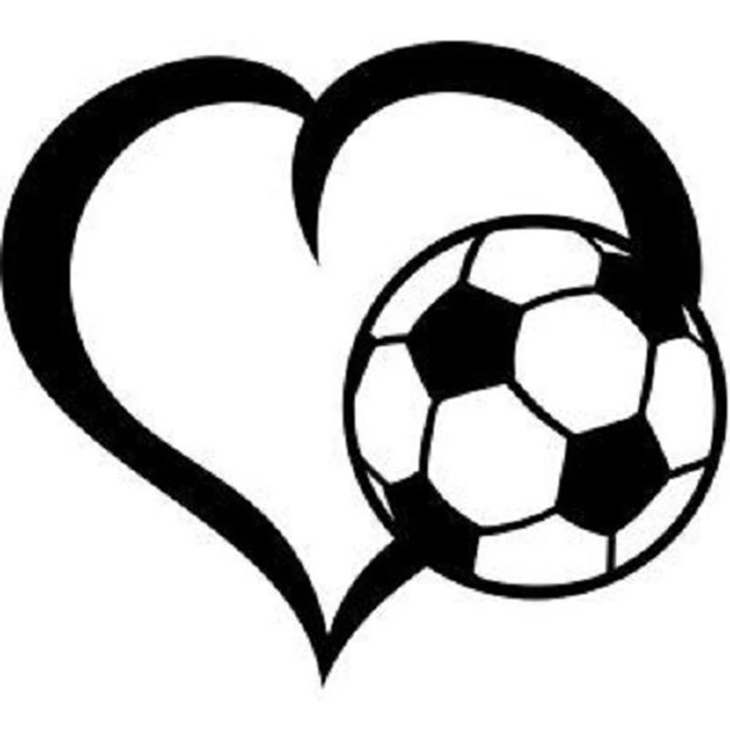 Love Heart Football Player Sticker Sports Soccer Car Decal Helmets Kids Room Name Posters Vinyl Wall Decals Football Sticker