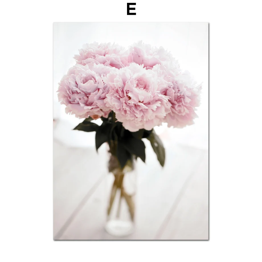 Cherry-Blossoms-Peony-Carnation-Flower-Mountain-Nordic-Posters-And-Prints-Wall-Art-Canvas-Painting-Wall-Pictures (7)