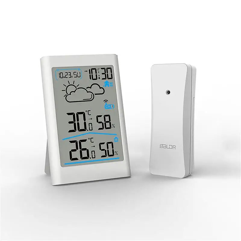 Weather Sensor Station Transmitter Digital Wireless Indoor Outdoor Thermometer Black Stations | Инструменты