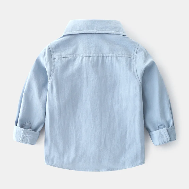 Baby Boys Shirts Long Sleeve Cartoon School Blouse Kids White Shirt For Toddler Boys Blouse Children Tops Autumn