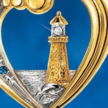 

Heart Shape Necklace Women Hope Lighthouse Pendant Necklaces Stone Dropshipping Jewelry Ladies Set Gift Birth S8Y4