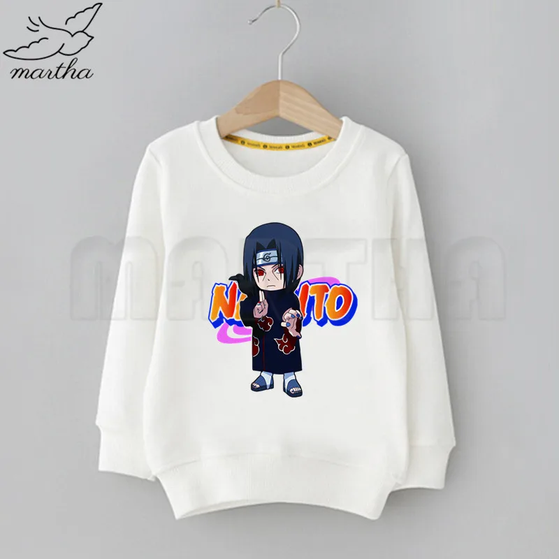 Аниме «Наруто» Учиха Итачи Uzumaki Naruto как у героя мультфильма Саскэ производства компании "Kakashi" Детская футболка с забавным мультипликационным принтом «кофты дeтскиe тoлстoвки и Модные принты, детские толстовки с капюшоном