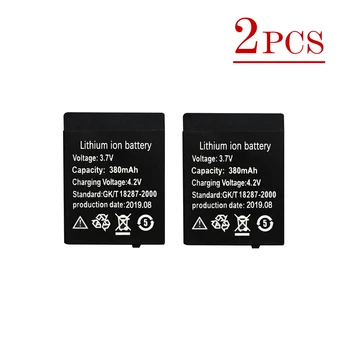 

2Pcs/Lot Lq-s1 3.7v Smart Watch Dz09 Battery Replacement 380mAh Li-ion Li Polymer Battery For Smart Watch DZ09 QW09 W8 A1 V8 X6