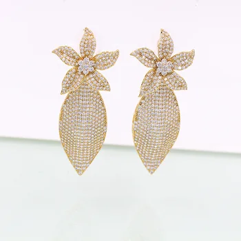 

Wick dolia earrings female party swingable earrings zircon beautiful earrings wedding jewelry ladies tassel rose gold earrings b