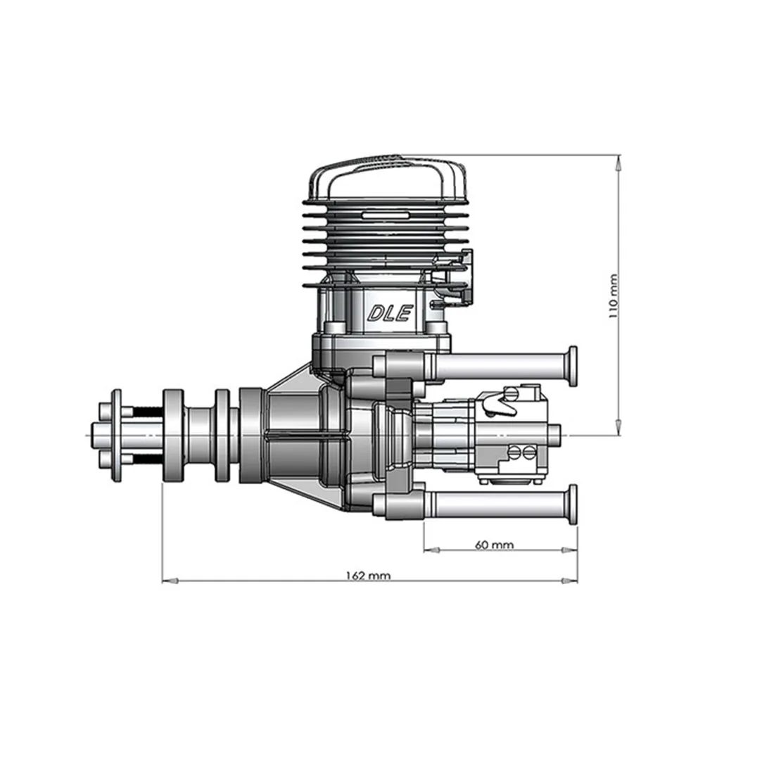DLE35RA 35CC бензиновый двигатель одноцилиндровый двухтактный боковой выхлоп с воздушным охлаждением двигатель самолета для RC модели самолетов