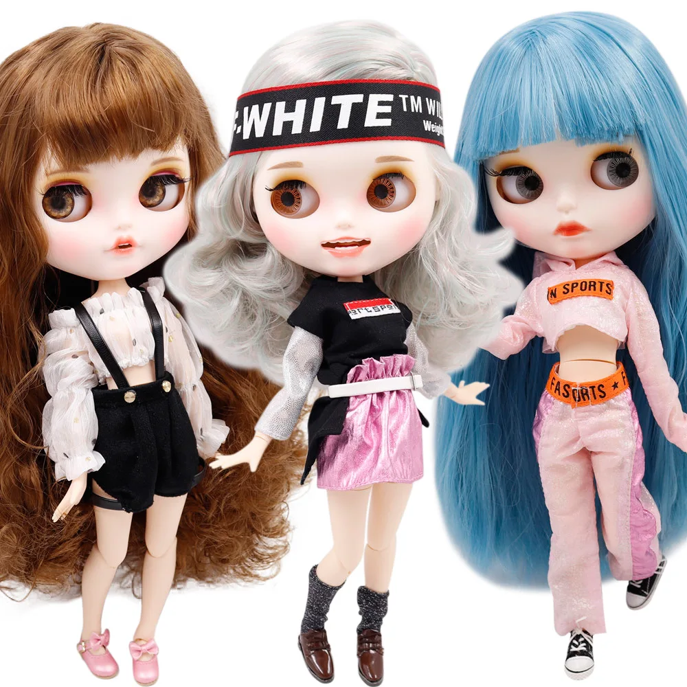 Наряды для куклы Blyth розовый спортивный костюм и одежда с пышными рукавами