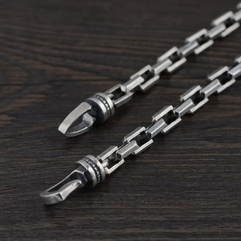 Pure Silver Heavy 7mm Thick Big Necklace Man S925 Sterling Silver