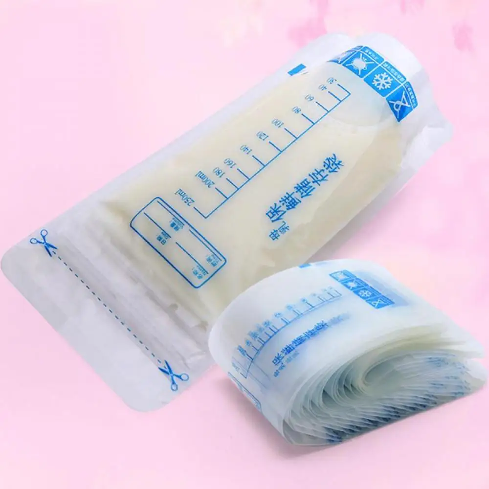 30 PCS 250ML Safe Food Storage Bags Breast Milk Freezer Bags Baby Breast Milk Storage Bag Liquid