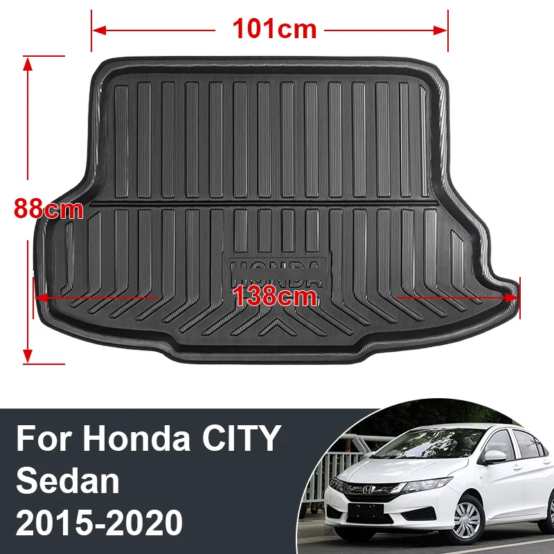  Voiture Couverture Complète Coffre Tapis pour Honda City  2015-2023 Imperméable AntidéRapant Protection Cargaison Doublure Tapis  Accessories,Red Wine