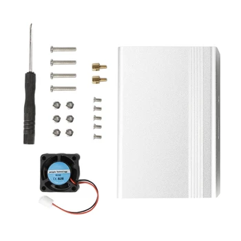 

For Raspberry Pi 3 B Aluminum Alloy Metal Case Protective With Cooling Fan