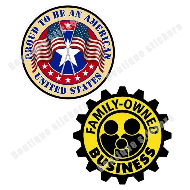 

The 4-piece Set Is Proud To Be An American Round Bumper Sticker Decal American Flag Waterproof Sunscreen Car Window Body Decal