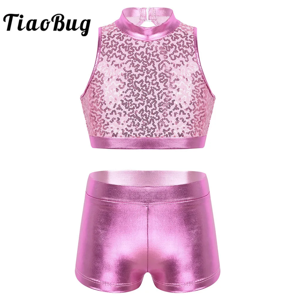 dancewear crop top and shorts