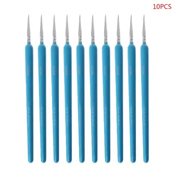 

10Pcs/set Professional Wolf Hair Hook Line Pen Fine Painting Brush Pen Set Artist Watercolor Acrylic Paint Brush Art Drawing Sup