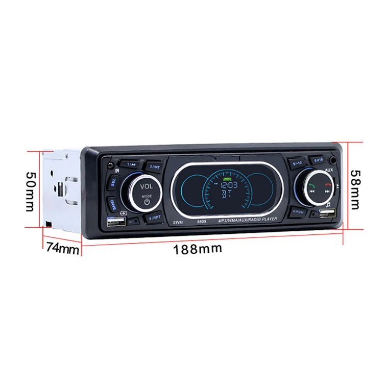 Mini Mp3 Player Bluetooth 12V FM Radio Mp3 Music Player Support Bluetooth  MP5 USBSD MMC Port Car Electronics In-Dash 1 DIN (13)