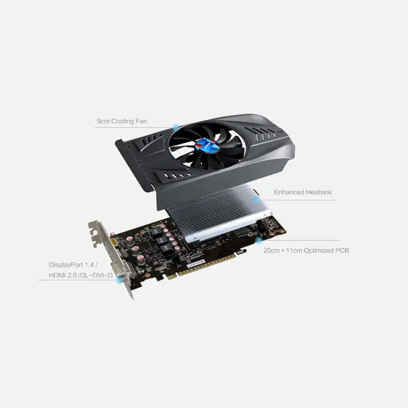 Горячая Распродажа Yeston Geforce Gtx 1050 Ti-4Gb Gddr5 видеокарты Nvidia Pci Express X16 3,0 настольный компьютер ПК видеоигровая видеокарта
