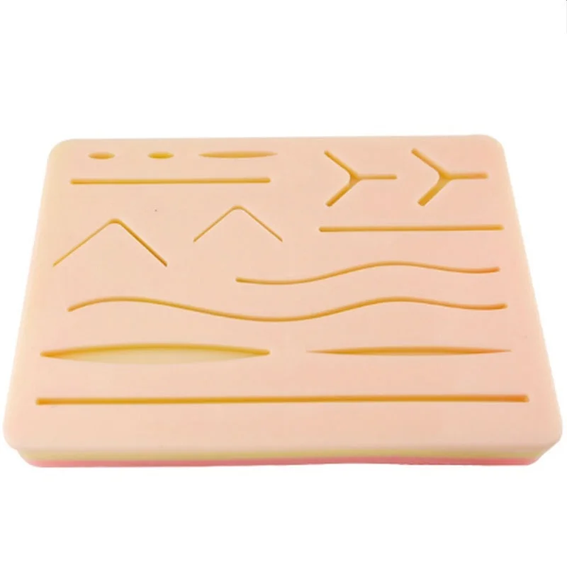 Incision Suture Pad SHUNZAO Дешевые Медицинские силиконовые шкуры Pad Кожи шовный разрез хирургический тренировочный комплект травматический пистолет моделирование обучение - Цвет: Incision Suture Pad