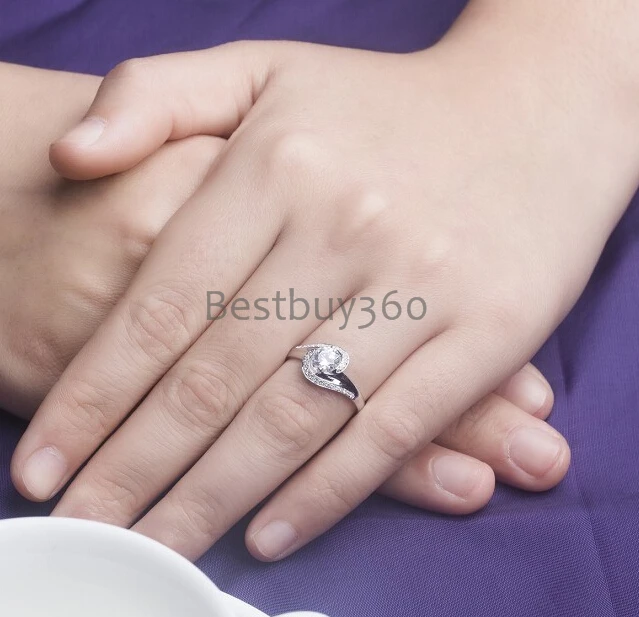 0.5ct 925 пробы Серебряное S925 кольцо синтетическое Sona NSCD Диамант S925 кольцо любовное письмо выгравированное S925 кольцо(YD