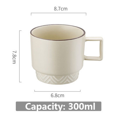ins Style Ceramic Mug Condensed Coffee Porcelain Tea Cups and Saucer Sets Retro Japanese Bone China Mugs With Spoon Cup