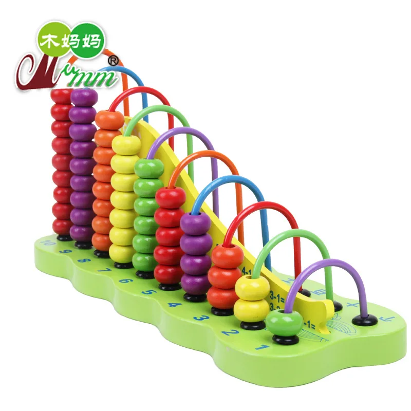 

Boutique Ten Stalls Calculation Frame Wood zhu suan jia Young STUDENT'S Addition And Subtraction Arithmetic Teaching Aids Arithm
