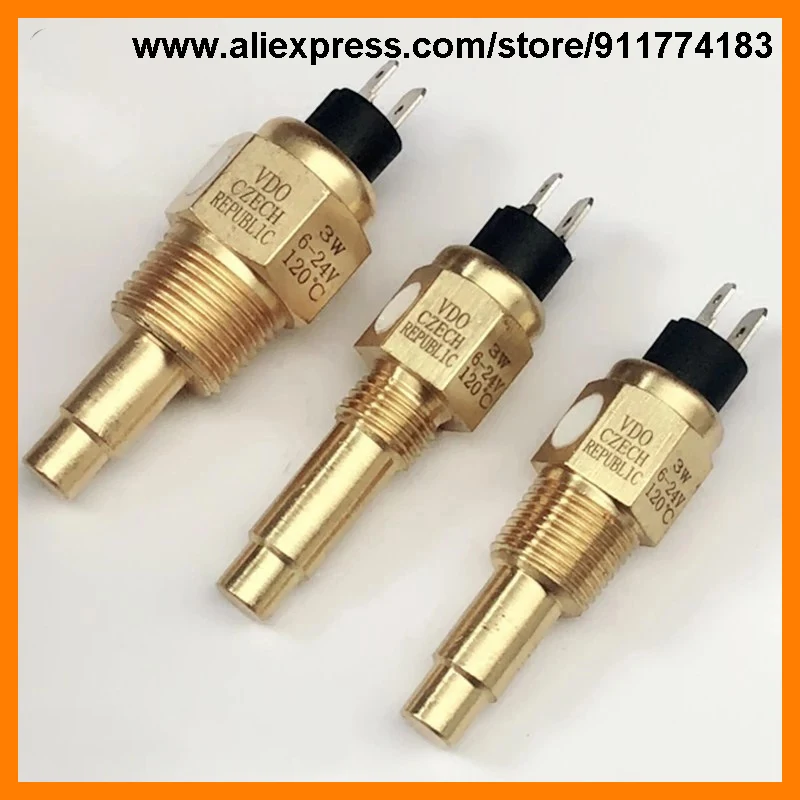 VDO 1/4NPT 3/8NPT 14 мм 17 21 резьба датчик температуры воды дизельного двигателя масла для