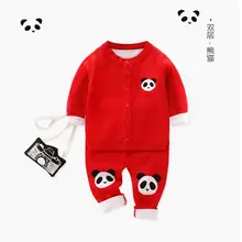 Детский осенне-зимний свитер; Двухслойный утепленный свитер из пряжи; 1