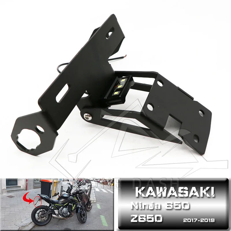 Комплект кронштейнов для держателя номерного знака Kawasaki Ninja 650 Z650 2017 2018 2019