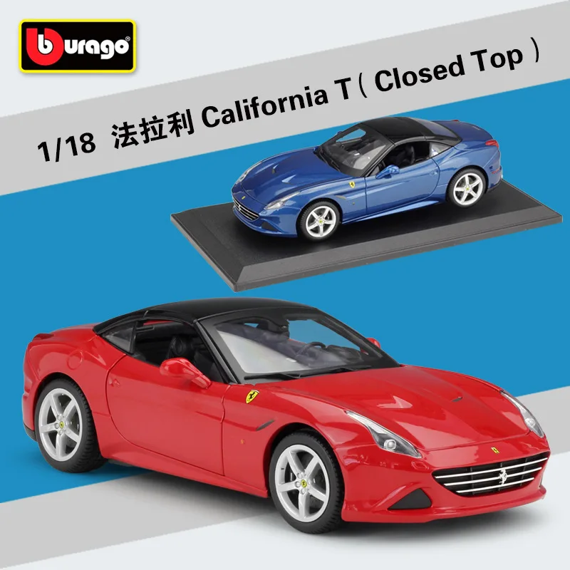 

Bburago 1:18 FERRARI California T Closed Top Alloy Model Car Static Metal Model Vehicles For Collectibles Gift B299