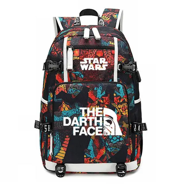 Звездный рюкзак войны USB порт рюкзак сумка Змеиный узор школьные сумки для девочек-подростков дорожная сумка для ноутбука - Цвет: 9