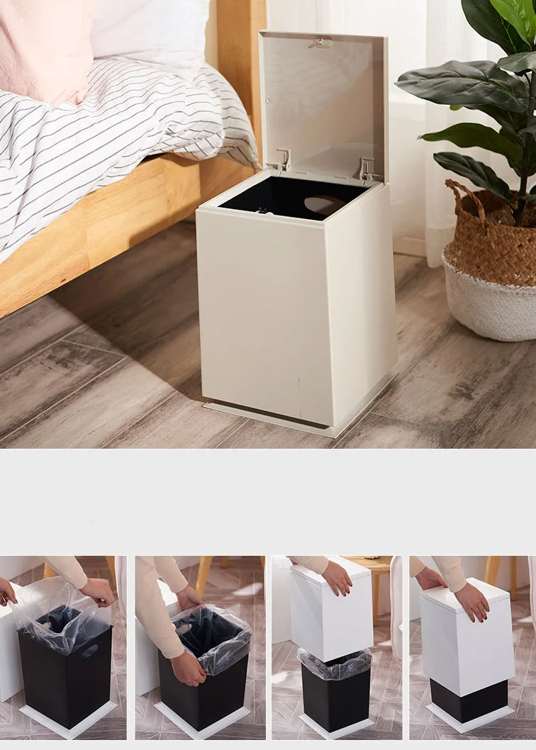 Тип штампованной детали пластиковая урна для мусора мусорное ведро для домашних мусорных банок Бытовая Чистка урна для ванной комнаты