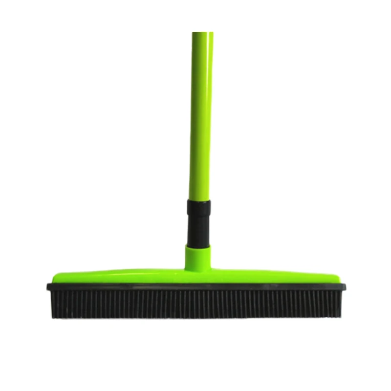 light green Длинный толчок резиновая щетина метлы уборочная машина Ракель не царапается щетина метла для домашних животных кошка собака шерсть ковер деревянные окна чистая - Цвет: light green