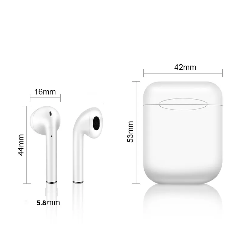 I11 Tws беспроводные наушники Bluetooth 5,0, мини наушники с микрофоном, зарядная коробка, Спортивная гарнитура для смартфона, Pk I7s Tws - Цвет: Белый