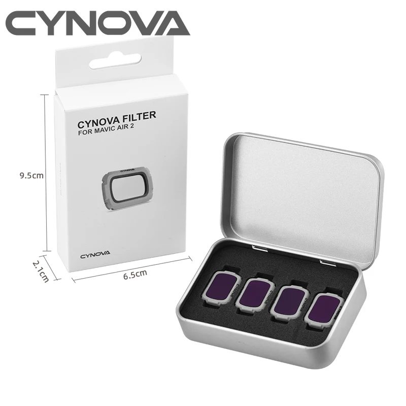 CYNOVA Quick Installa Filter Set For DJI Mavic Air 2 UV CPL NDPL ND 4 8 16 32 64 Camera Lens for air2 Accessories | Электроника