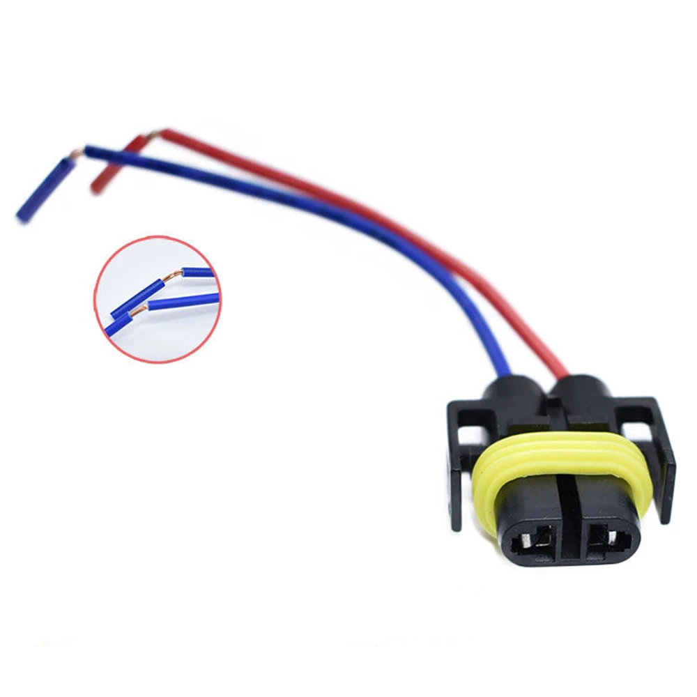 

2pcs H8 H11 Wiring Harness Socket Female Adapter Car Auto Wire Connector Cable Plug For HID Headlight Fog Light Lamp Bulb hxh