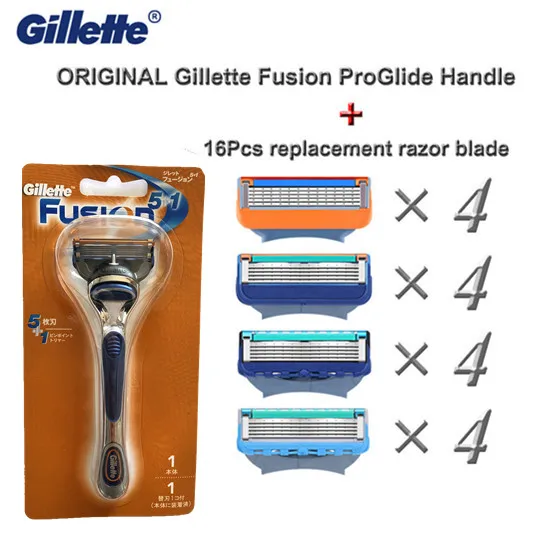 

Original Gillette Fusion 5 Layer Men Shaving Handle Shaving Stand Razor Blade for Safety Razors Manual with Replacement