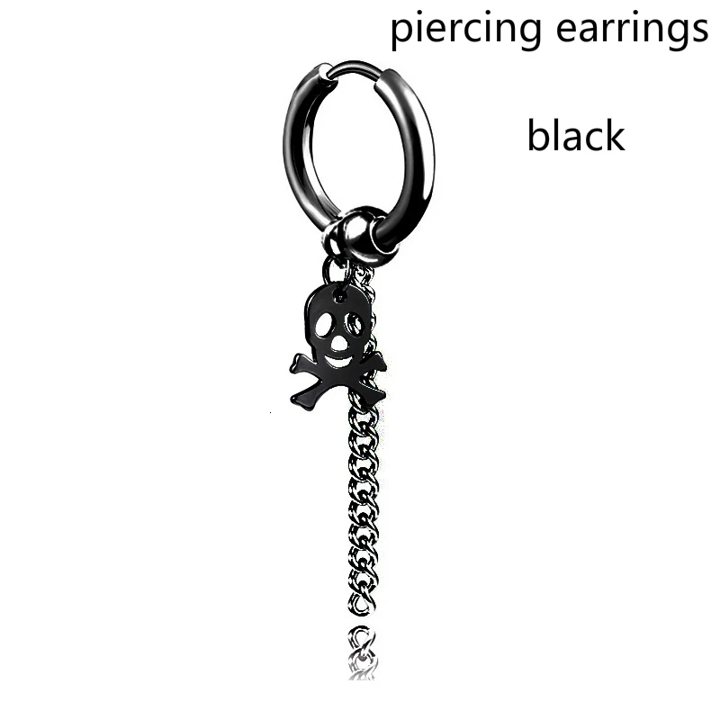 A0007003piercing Индивидуальные черные полые треугольные панковские висячие серьги, мужские Модные серьги без пирсинга, длинные висячие серьги с конусной кисточкой, 1 шт - Окраска металла: A0007003piercing