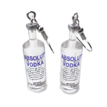 

Fashion Vodka Earring Creative Simulation of Mineral Bottles Earrings Cute Handmade Earrings Womens Jewelry