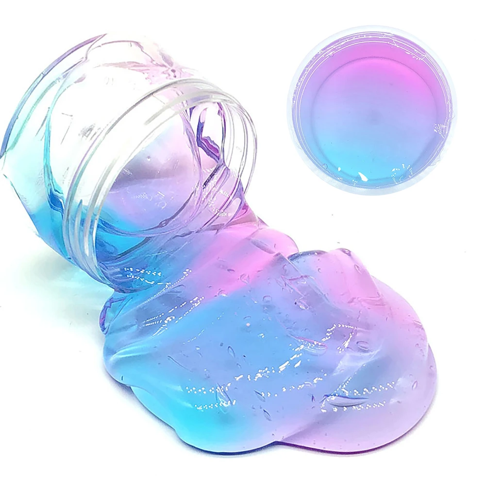 60 мл Лизун для детей игрушка многоцветный прозрачный кристалл слизи эластичный глина снятия стресса детские игрушки