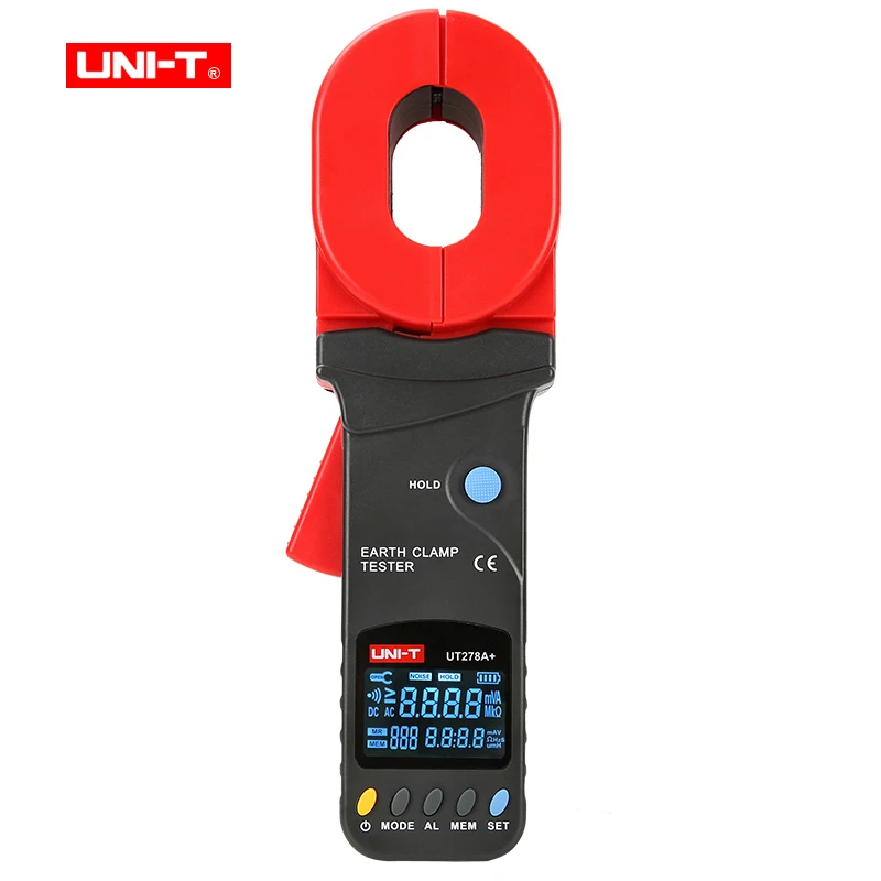 Clamp Earth Ground Tester UNI-T UT276A+ UT278A+ Auto Range earth resistance tester ohm meter Data storage Visual/audible alarm - Цвет: UT278A