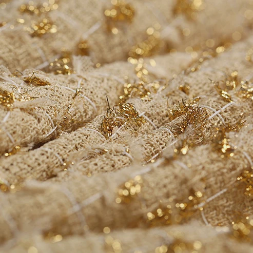 Золотая пустынная тканая мягкая твидовая ткань для пальто Рождество tissus au metre telas bazin riche getzner tissu tecido tela DIY