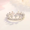 LYNNE Jewelry 925 Sterling Silver Crown Open Adjustable Rings Fashion Party Exquisite Zircon Crown Ring Women&Girl Birthday Gift ► Photo 3/6