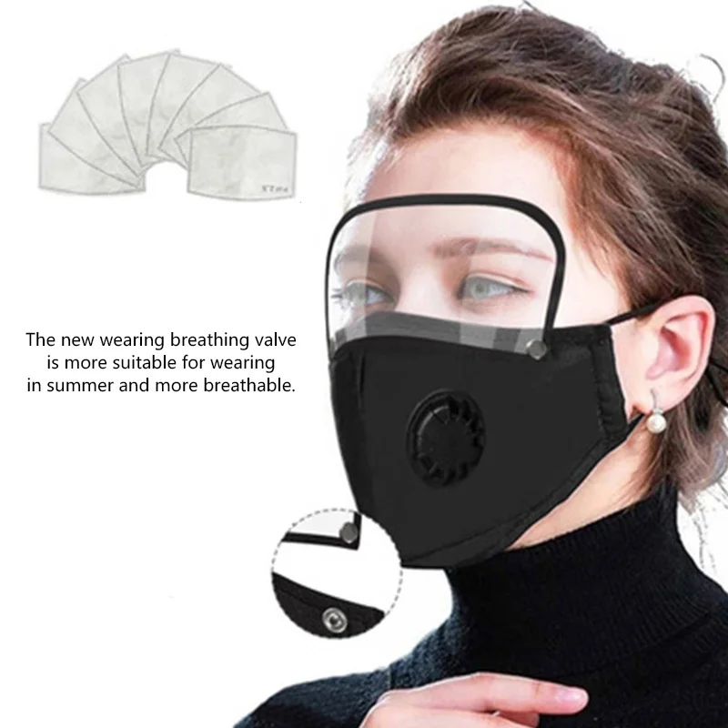 AntiPM2.5 mascarillas masque пылезащитные маски для лица респиратор с углеродным фильтром
