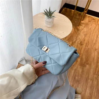 

European Fashion Female Square Bag 2020 New Quality PU Leather Women's Designer Handbag Lock Chain Shoulder Messenger bags