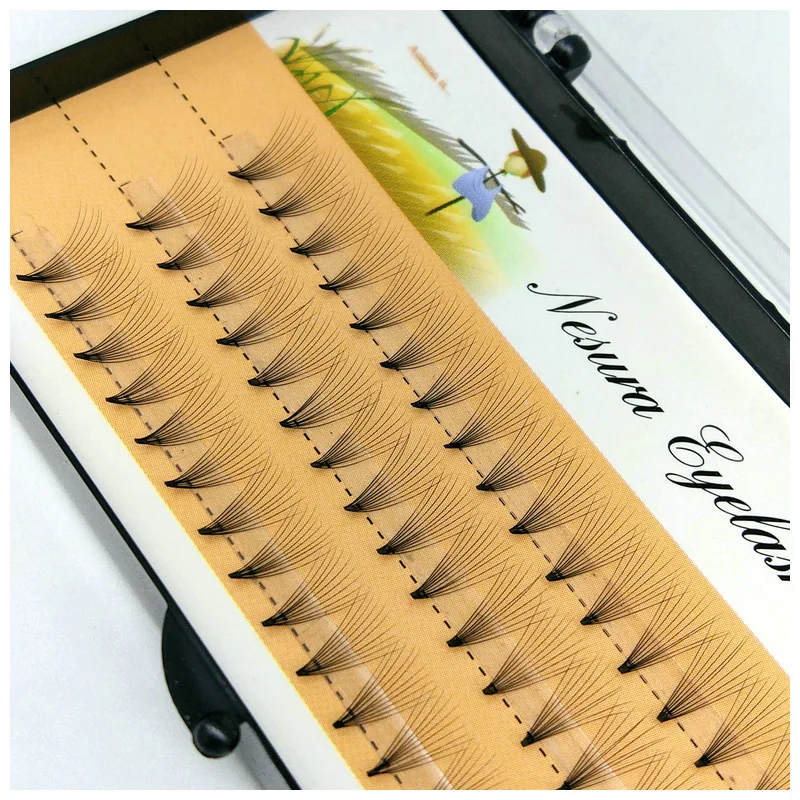 

10P 60PCS Grafting Eyelashes Soft Natural Lashes-Extension Trichomes Dispensing Russia Volume Hair Handmade Individual Eyelash