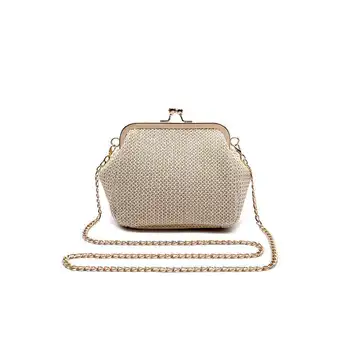 

Solid Leather Evening Bags Women Fashion Clutches Wedding Shoulder Bags Hobos With Chain Women Banquet Black Purse Evening Bags