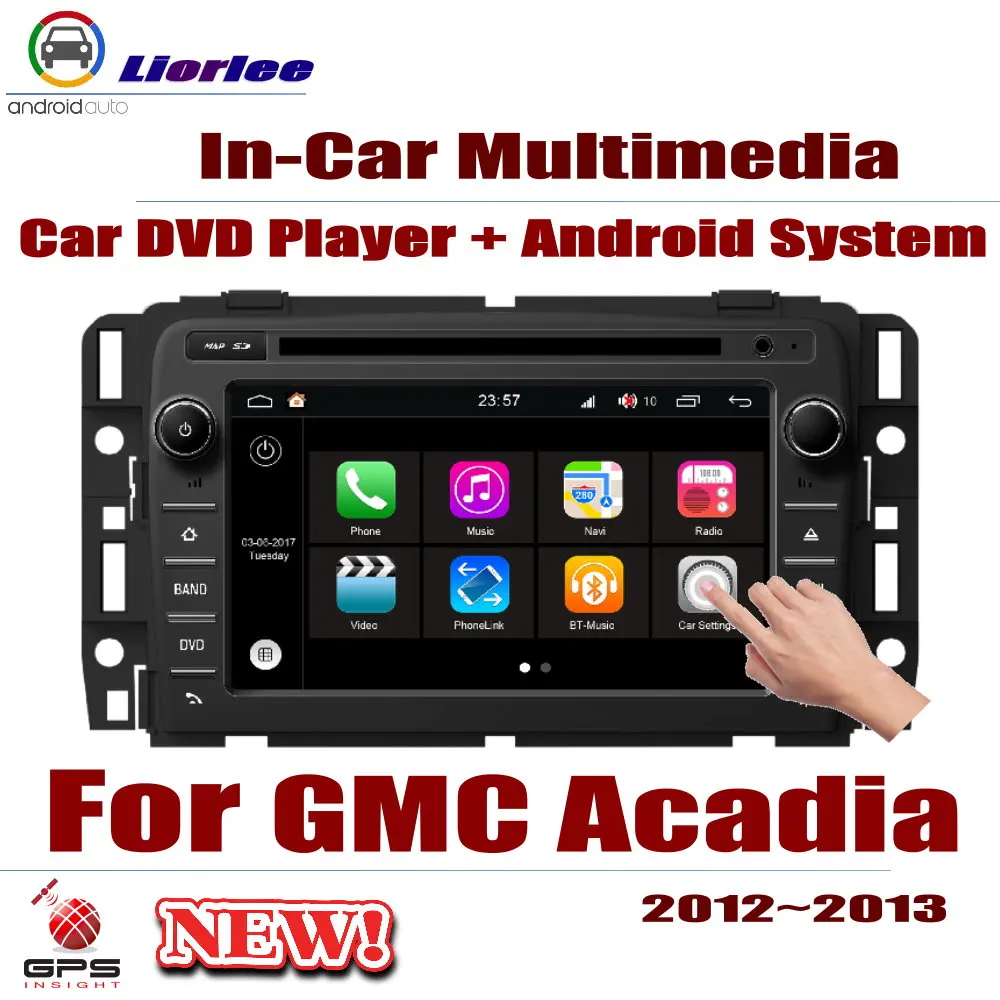 

For GMC Acadia 2013-2016 Auto GPS Navigation Car Android Multimedia Player CD DVD Radio Stereo AMP BT USB SD AUX WIFI HD Screen