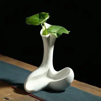 

Abstract Conceptual Female Body Vase, Post Modern Style Sculpture Woman Body Shape Cross-Legged Sitting Posture Vase