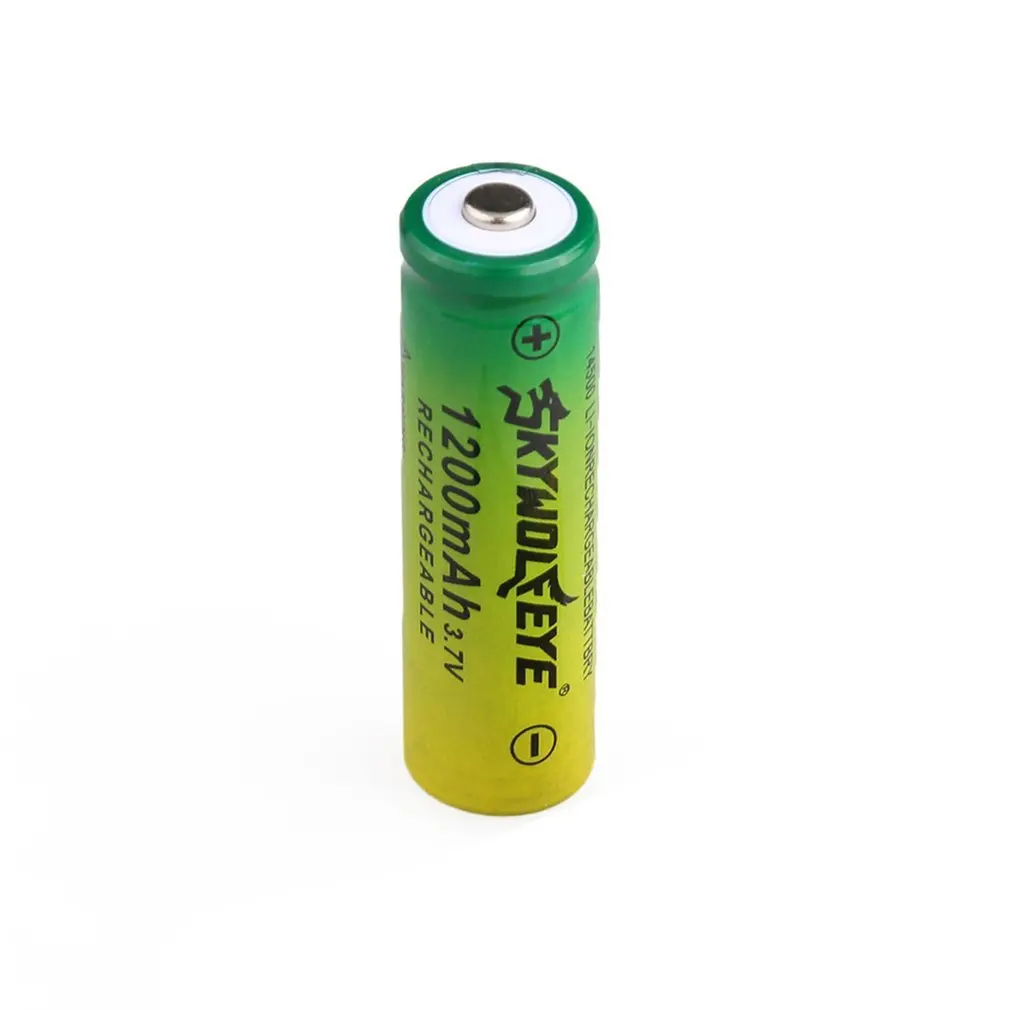

Skywolfeye 1pc 3.7V 14500/AA 1200mAH Li-ion Rechargeable Battery For LED Flashlight Torch Lighting High Energy Density
