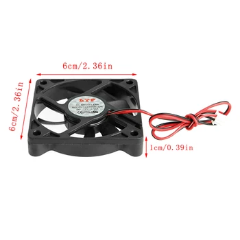 

DC 12V 2-Pin 60x60x10mm PC Computer CPU System Sleeve-Bearing Cooling Fan 6010 M6CB