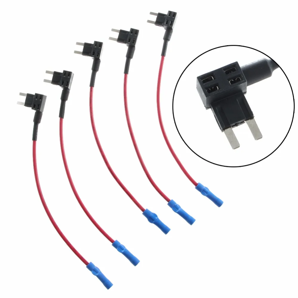 

MINI ATM Fuse Adapter tap Dual Circuit Adapter Holder For Car Truck Auto 5pcs